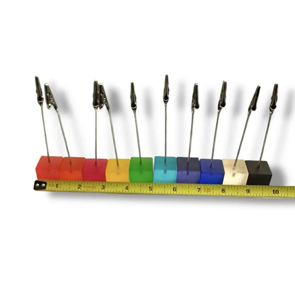 Desktop Picture Holders, 10 pcs Rainbow Colors Polaroid Photo Clip Stand for ...